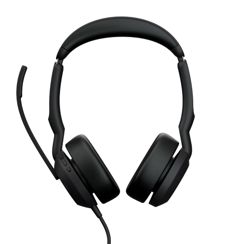 Jabra Evolve2 50 MS Stereo - Cuffie con microfono - on-ear - Bluetooth - senza fili - eliminazione rumore attivata - USB-A - nero - Zoom Certificato, Certificato per i team Microsoft, Cisco Webex Certified, Certificato Alcatel-Lucent, Certificato Unify, C